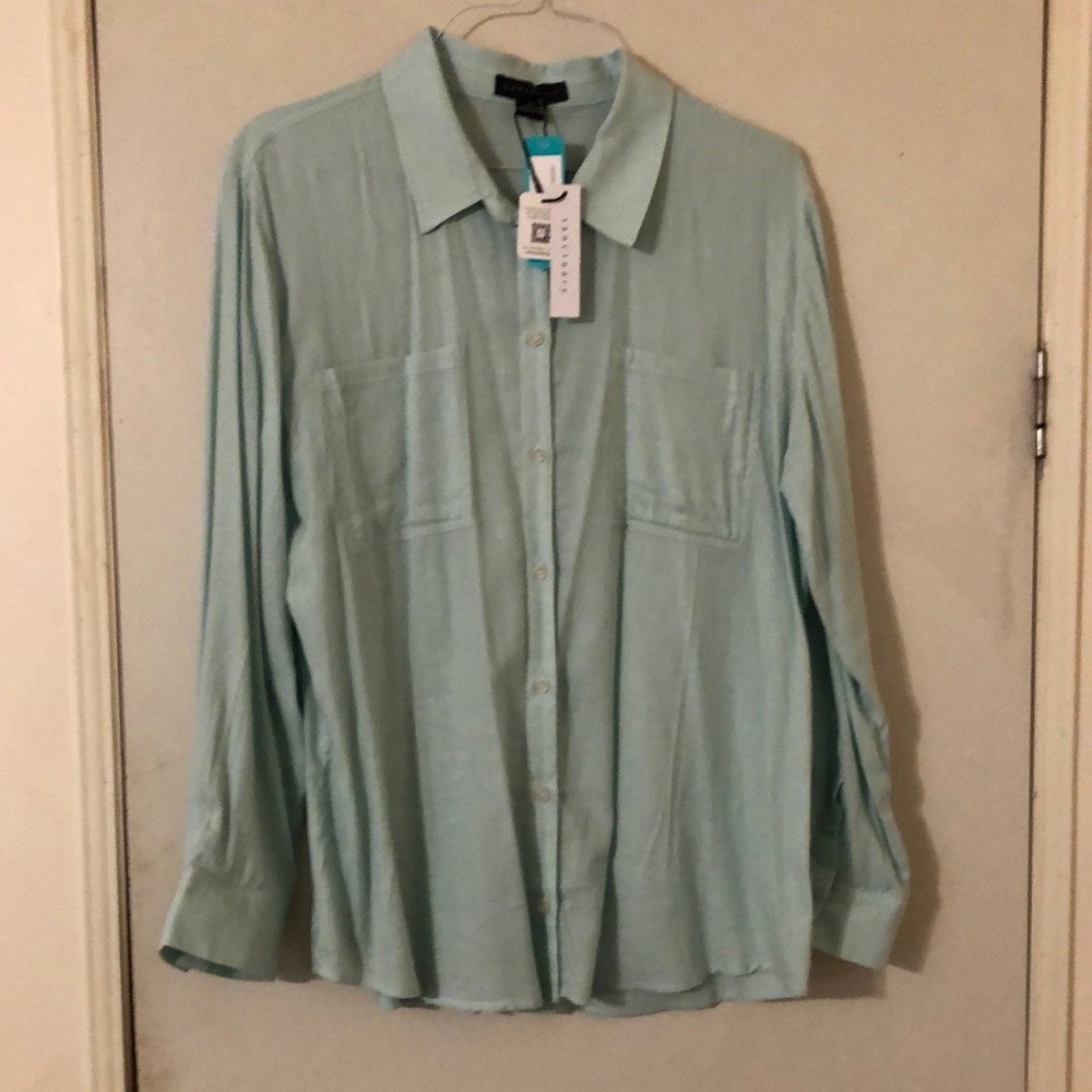 Light Green Button-Up Shirt